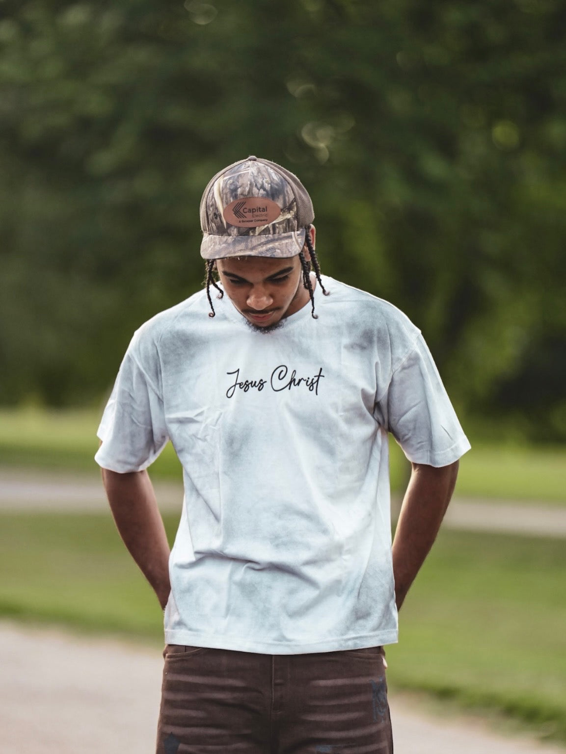 White worldwide tee