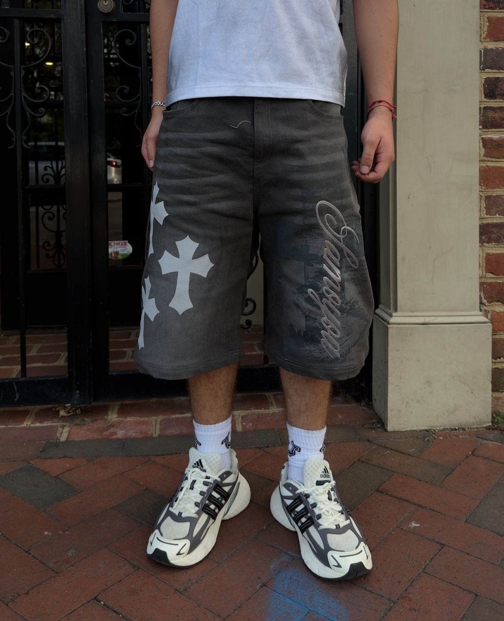 Blue Graphic Shorts