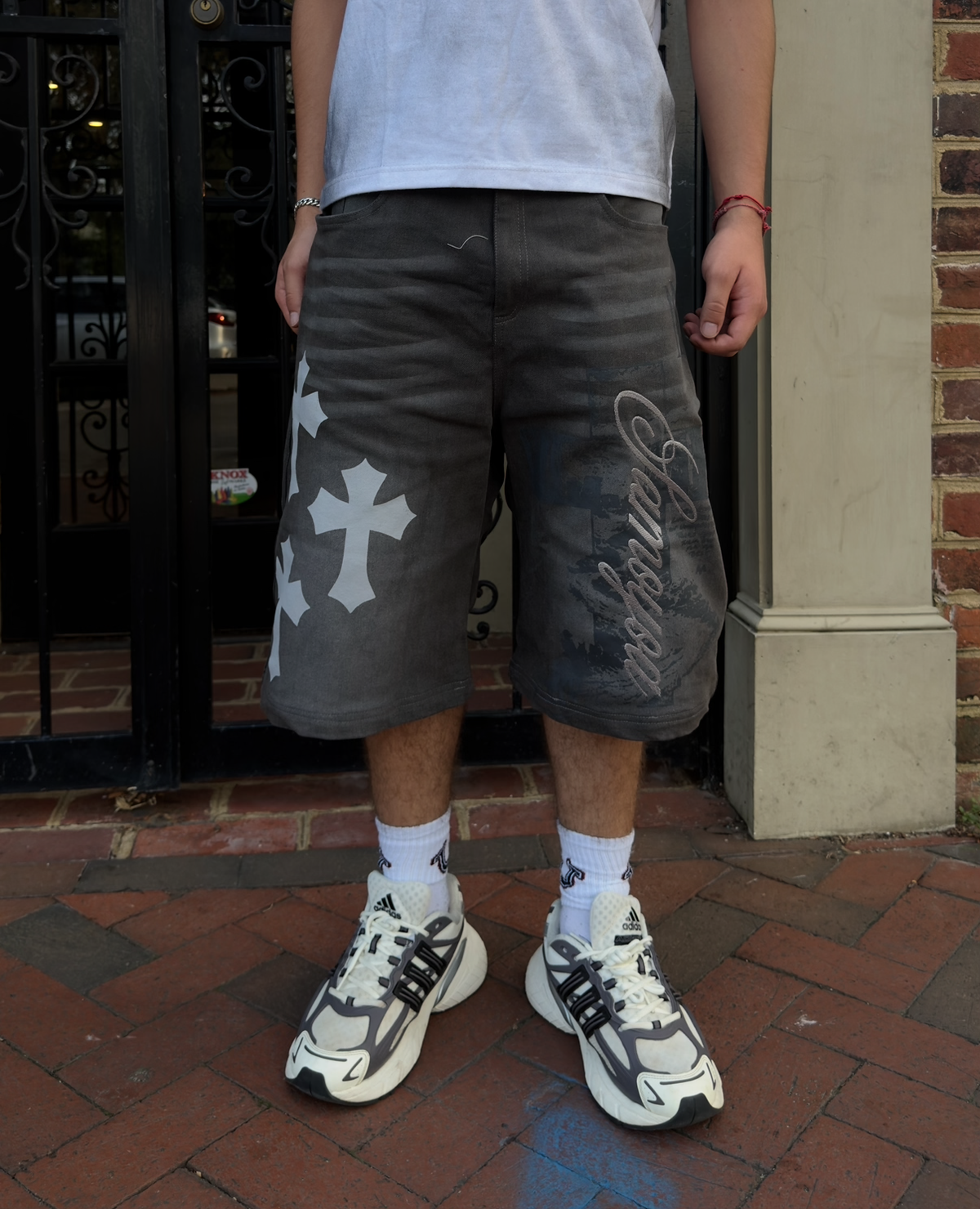 Blue Graphic Shorts
