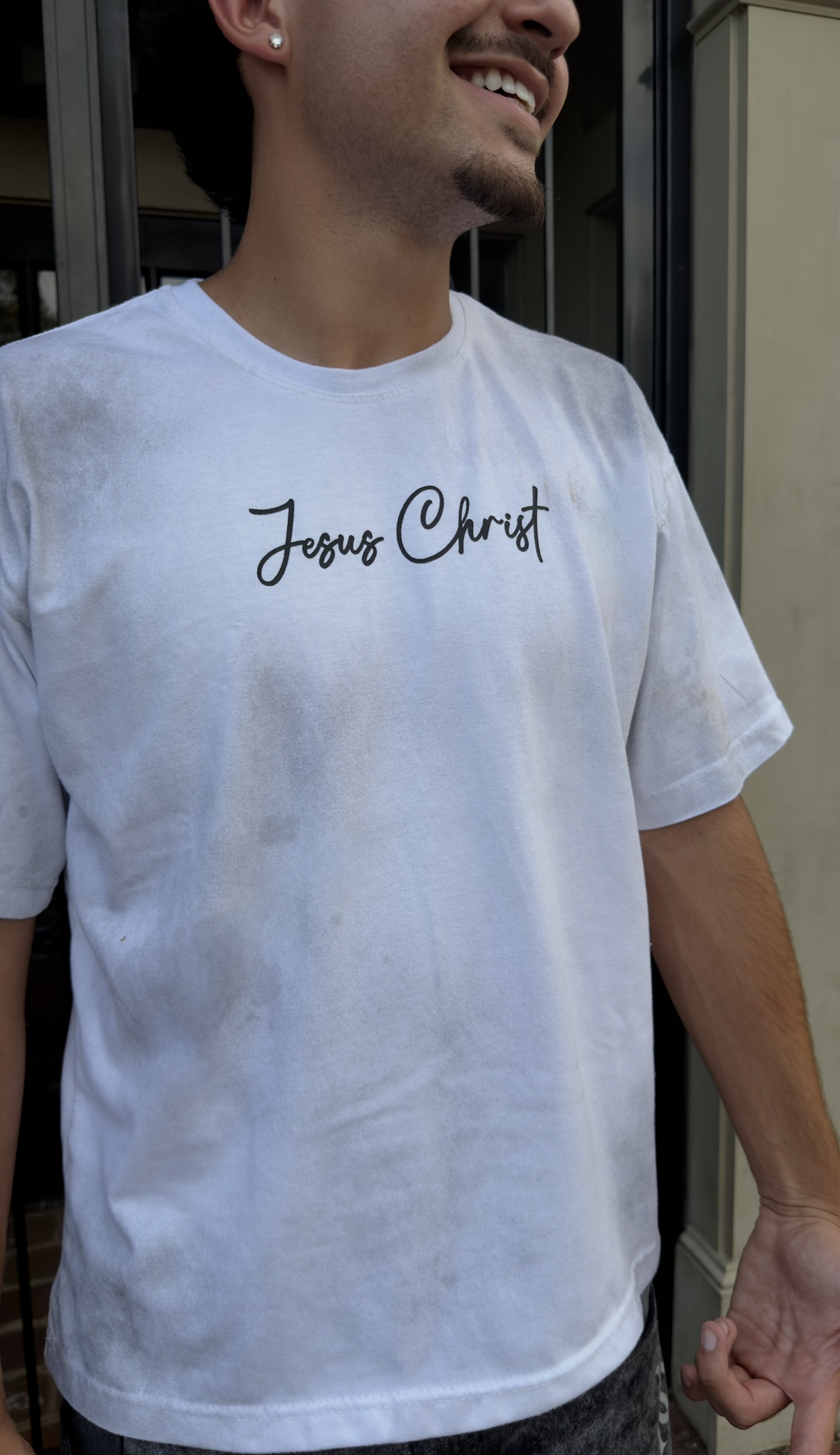 White worldwide tee