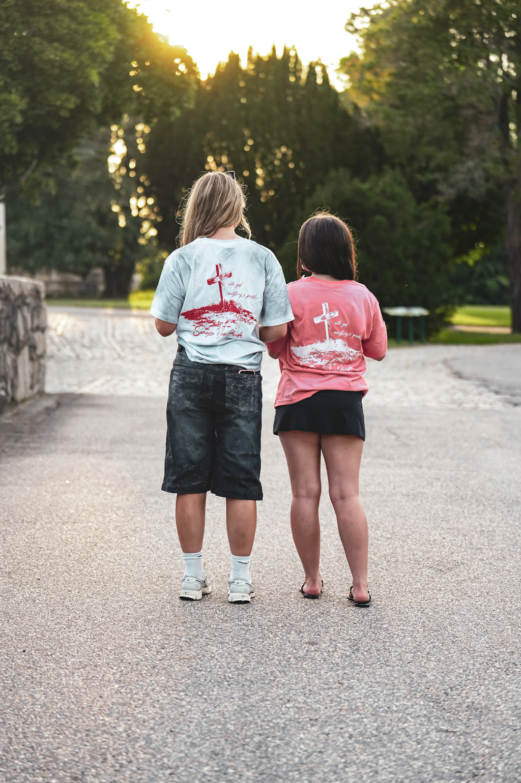 White Red Cross Tee