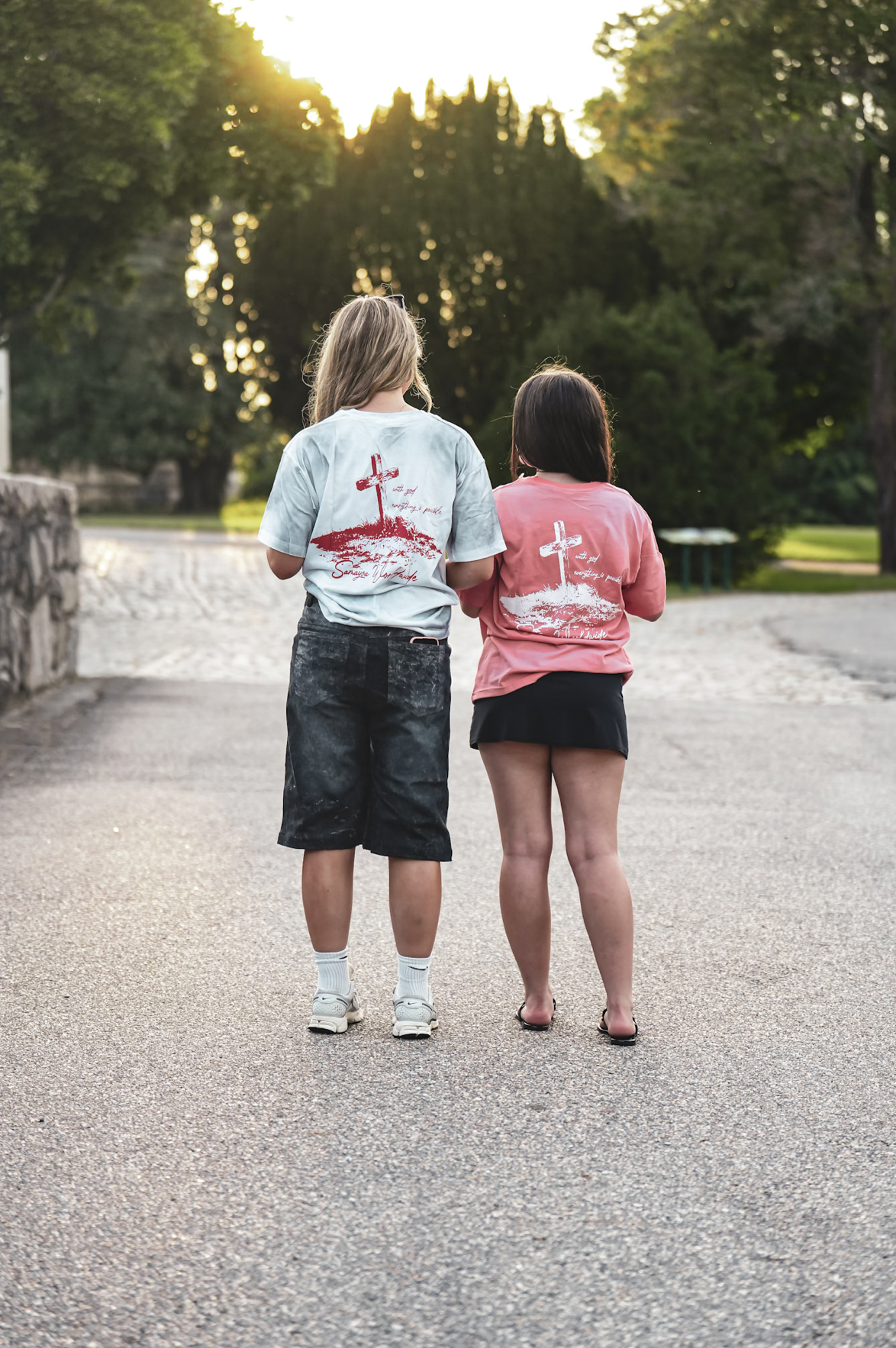 White Red Cross Tee