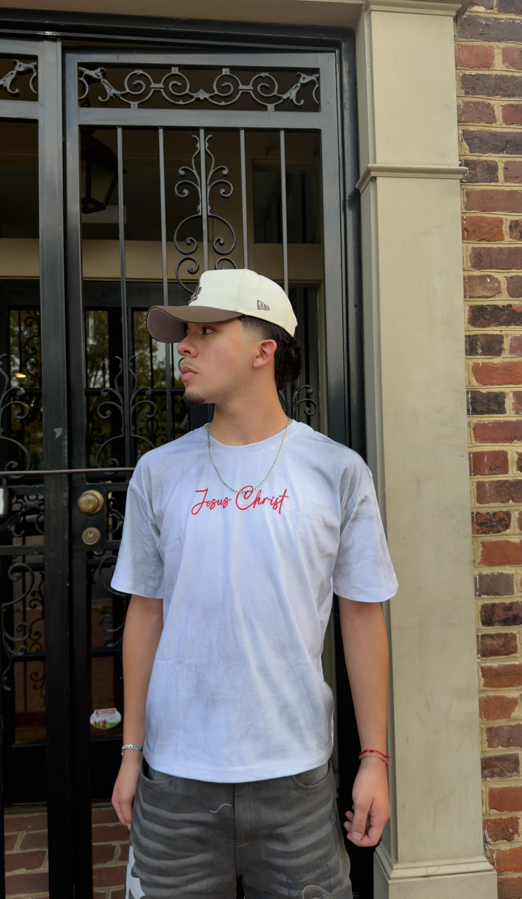 White Red Cross Tee